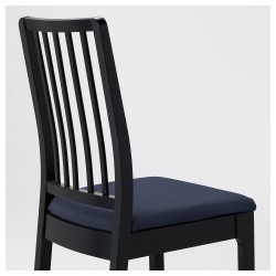 Фото2.Крісло,чорний, сидіння Orrsta синій EKEDALEN IKEA 092.970.73